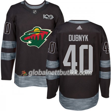 Minnesota Wild Hockeydrakt Devan Dubnyk 40 1917-2017 100th Anniversary Svart Adidas Authentic - Herre